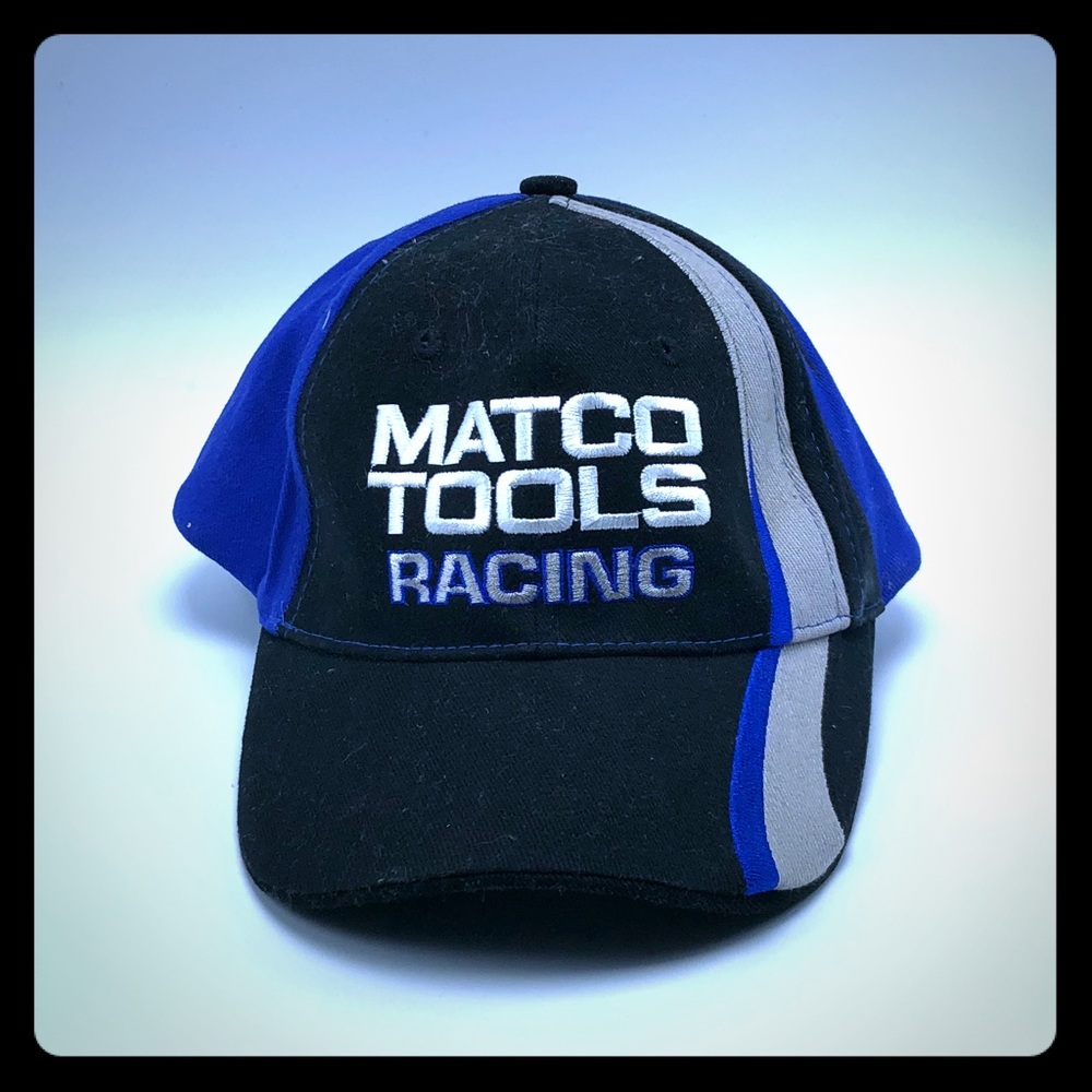 Matco Tools Racing Hook Loop Hat Cap Vintage Black - image 1
